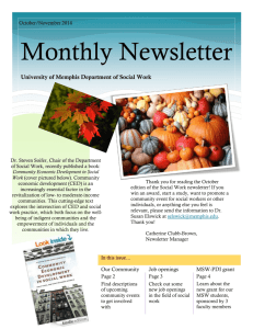 Monthly Newsletter - University of Memphis