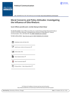Moral Concerns and Policy Attitudes: Investigating the Influence of