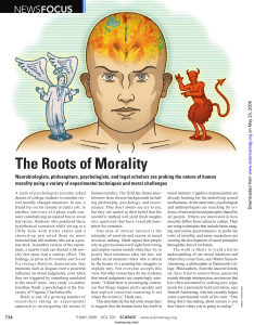 The Roots of Morality - Faculty of Education