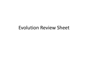 Evolution Review Sheet Answers