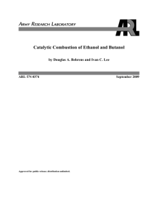 Catalytic Combustion of Ethanol and Butanol
