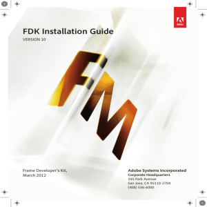 FDK 10 Installation Guide