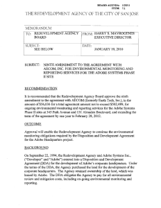 Approval of an amendment to the agreement with AECOM for