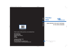 Bank Reports for Audit Purposes in the UK