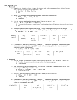 Classifying Chemical Reactions Lab