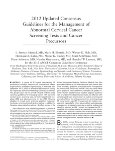 2012 Updated Consensus Guidelines for the Management of