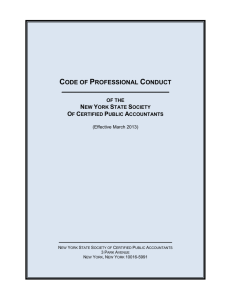 code of professional conduct - The New York State Society of CPAs