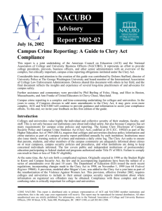 Campus Crime Reporting: A Guide to Clery Act Compliance