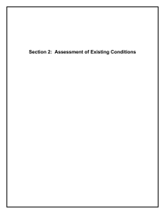 Section 2: Assessment of Existing Conditions