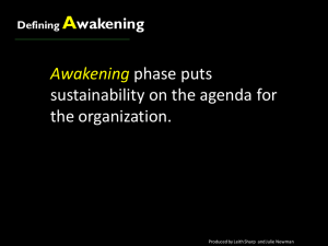 Awakening phase puts sustainability on the agenda for the