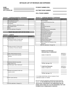 Revenue & Expense Form (pdf format)