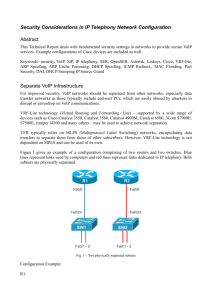 Security Considerations in IP Telephony Network Configuration
