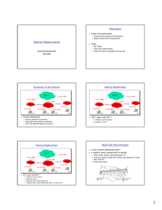 Internet Measurements Motivation Multi