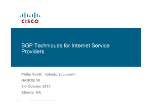 BGP Techniques for Internet Service Providers