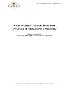 Culture Cubed: Towards Three-Part Definition of