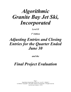 Algorithmic Granite Bay Jet Ski, Incorporated