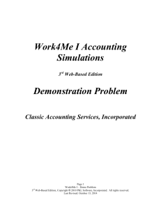 Work4Me I Accounting Simulations Demonstration