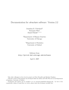 Documentation for structure software: Version 2.2