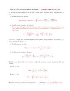 MATH 2300 – review problems for Exam 2 CORRECTED ANSWERS