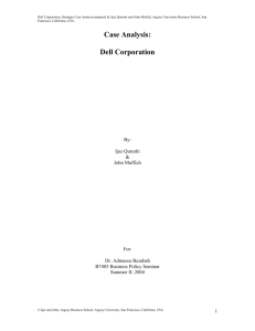 Case Analysis: Dell Corporation