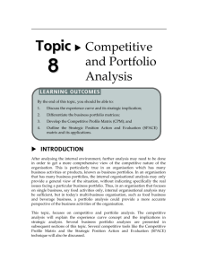Competitive and Portfolio Analysis