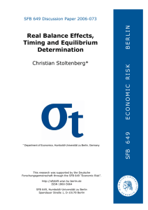 Real Balance Effects, Timing and Equilibrium - Hu