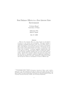 Real Balance Effects in a Zero Interest Rate Environment
