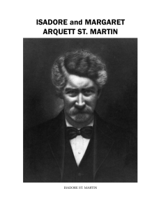 ISADORE and MARGARET ARQUETT ST. MARTIN