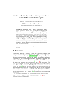 Model of Facial Expressions Management for an Embodied