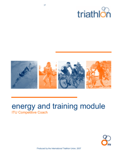 energy and training module - International Triathlon Union