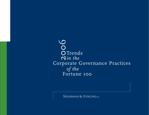 Trends in the Corporate Governance Practices of the Fortune 100