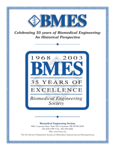 An Historical Perspective - Biomedical Engineering Society