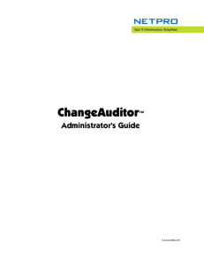 ChangeAuditor Admin Guide