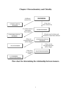 Chapter 4 Stereochemistry and Chirality Flow chart for determining