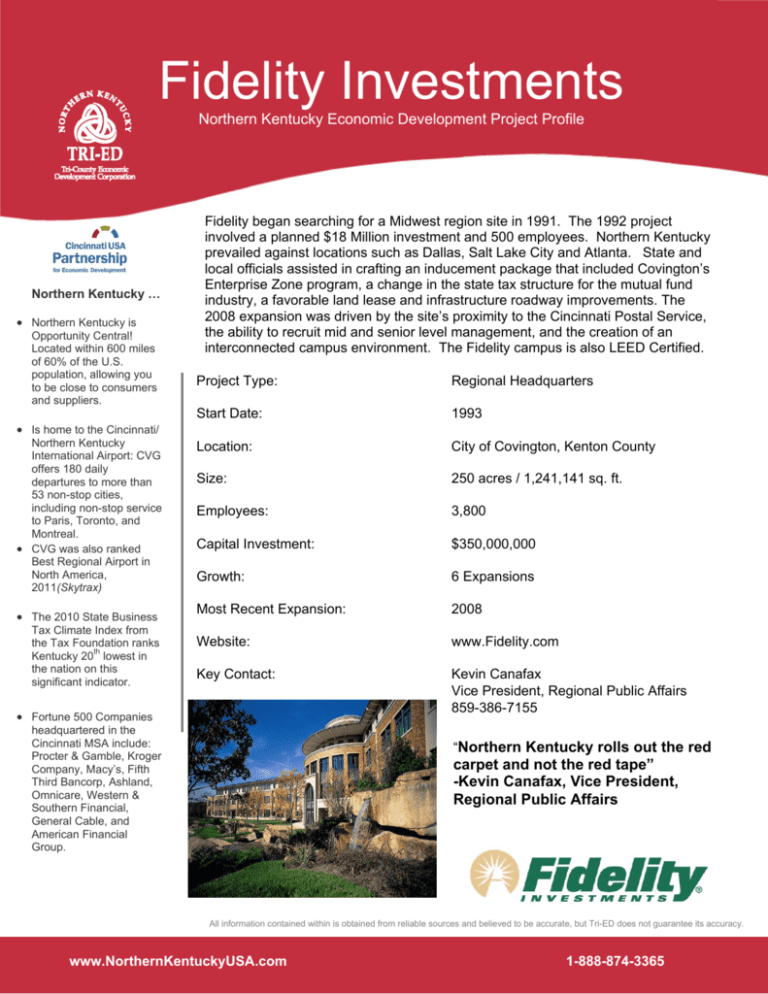 Fidelity Investments Northern Kentucky USA