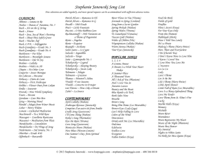 PDF copy of Stephanie's Song List