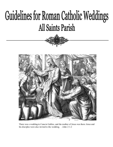 All Saints Parish Wedding Guidelines