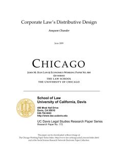 Corporate Law's Distributive Design