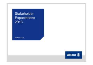 Stakeholder Expectations 2013