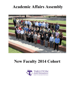 Fall 2014 Faculty Cohort List