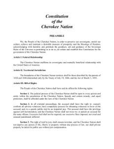 Constitution of the Cherokee Nation
