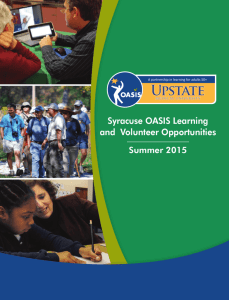 Syracuse OASIS Learning and Volunteer Opportunities
