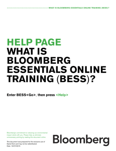 help page what is bloomberg essentials online training (bess)?