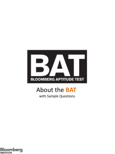 About the BAT - Bloomberg Institute