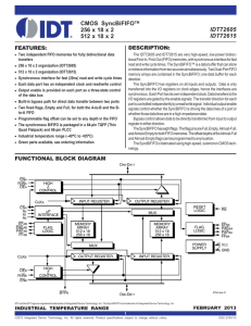 CMOS SyncBiFIFOTM 256 x 18 x 2 512 x 18 x 2 IDT72605 IDT72615