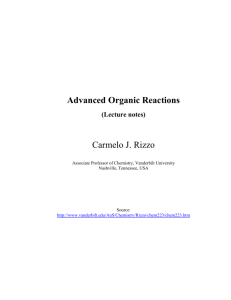 Advanced Organic Reactions Carmelo J. Rizzo