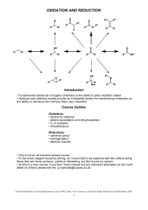 OXIDATION AND REDUCTION