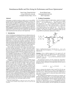 Simultaneous Buffer and Wire Sizing for Performance and Power