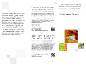 Programs and Projects - Center for International Earth Science