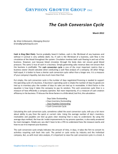 The Cash Conversion Cycle - Gryphon Growth Group Inc